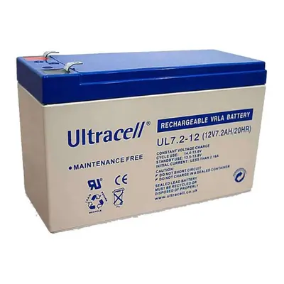 Ultracell UL7.2-12F2 (12V - 7,2Ah), VRLA-AGM záložní baterie