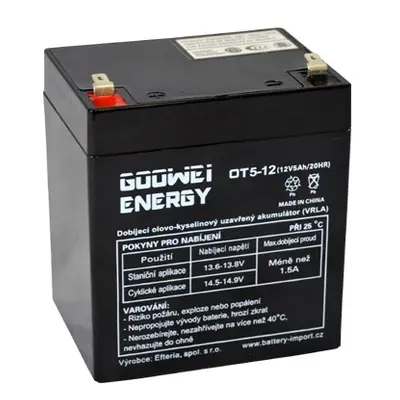 Staniční (záložní) baterie GOOWEI ENERGY OT5-12 F1, 5Ah,12V ( VRLA )