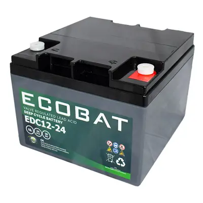 Ecobat Trakční baterie EDC12-24, 24Ah, 12V