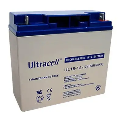 Ultracell UL18-12 (12V - 18Ah), VRLA-AGM záložní baterie