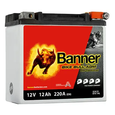 Motobaterie Banner Bike Bull AGM PRO 51421 / BETX 14L, 12Ah, 12V