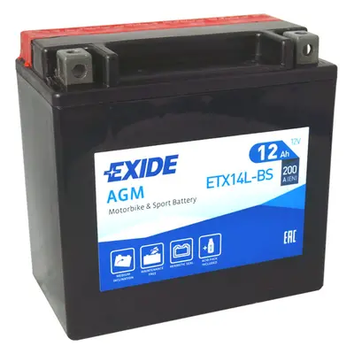 Motobaterie EXIDE ETX14L-BS, 12V, 12Ah