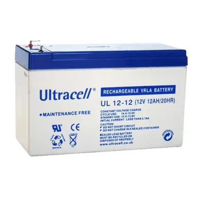 Ultracell UL12-12 F1 (12V - 12Ah), VRLA-AGM záložní baterie