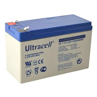 Ultracell UL7-12F2 (12V - 7Ah), VRLA-AGM záložní baterie