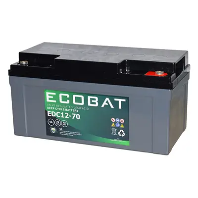 Ecobat Trakční baterie EDC12-70, 70Ah, 12V