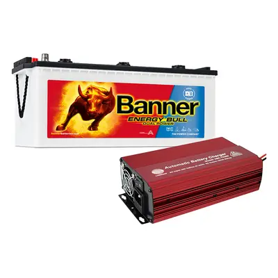 Set trakční baterie Banner Energy Bull 96351 (190Ah) + nabíječka FST ABC-1220D (20A), 12V