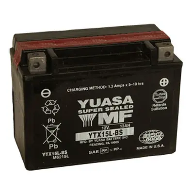 Motobaterie YUASA (originál) YTX15L-BS, 12V, 13Ah