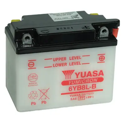 Motobaterie YUASA (originál) 6YB8L-B, 6V, 8Ah