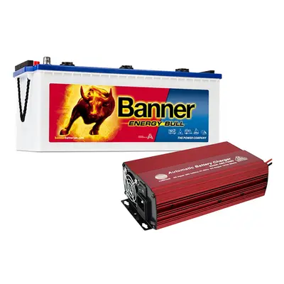 Set trakční baterie Banner Energy Bull 96351 (190Ah) + nabíječka FST ABC-1220D (20A), 12V