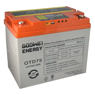 DEEP CYCLE (GEL) baterie GOOWEI ENERGY OTD75 75Ah 12V