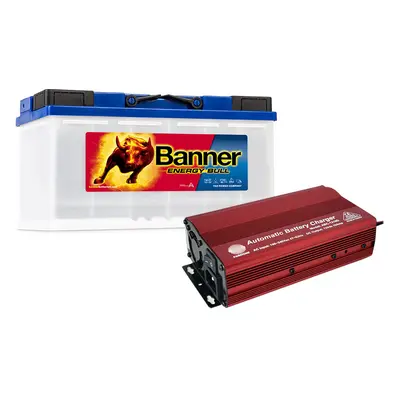 Set trakční baterie Banner Energy Bull 95751 (100Ah) + nabíječka FST ABC-1210D (10A), 12V