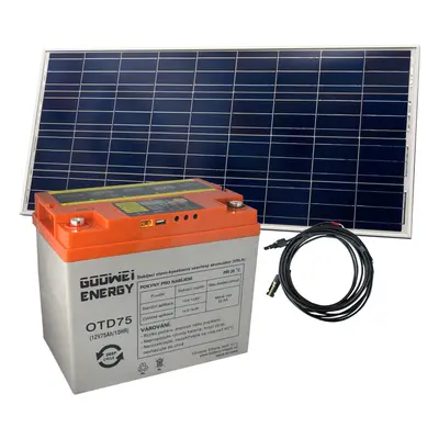 Goowei Energy Set OTD75 75Ah 12V panel Victron Energy 115Wp/12V