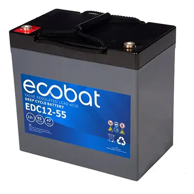 Ecobat Trakční baterie EDC12-55, 55Ah, 12V