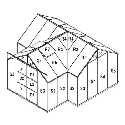 náhradní prosklení pro skleník VITAVIA SIRIUS PC 4 mm LG3048