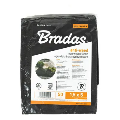 Bradas Agro vláknina 50g/m² proti plevelu, 5x1,6m BR-AWB5016005