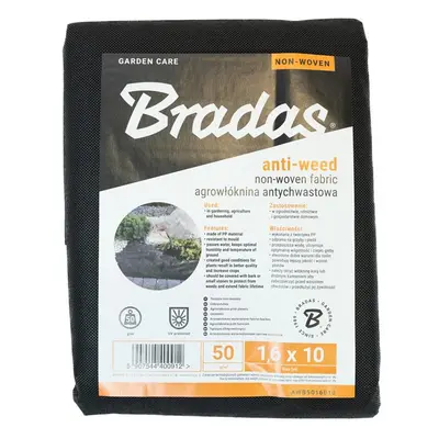 Bradas netkaná mulčovací textilie 50 g/m², 1,6 x 10 m