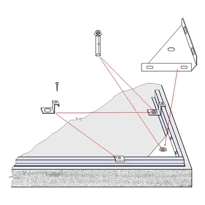 Kotvící sada do betonu pro domky - univerzální LG395