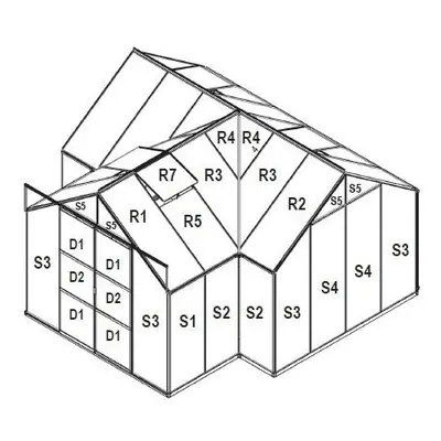 náhradní prosklení pro skleník VITAVIA SIRIUS PC 6 mm LG3049