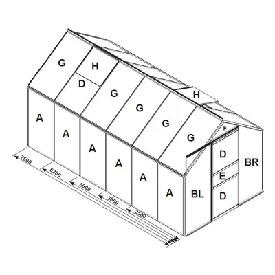 náhradní prosklení pro skleník VITAVIA VENUS 7500 PC 4 mm LG3112