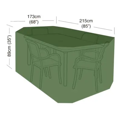 Krycí plachta na set 4 židlí+obdél.stůl 215 x 173 x 89 cm, PE 90g/m2 MA791839