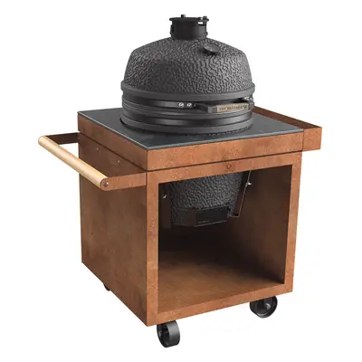 Pojízdný stůl OFYR Corten 75 PRO+ Corten Ceramic Dark, pro kamado grily