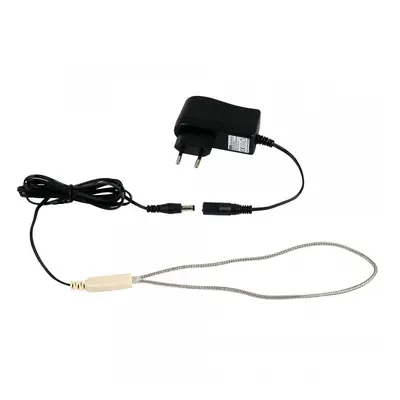 Vyhřívací topný kabel 12 V / 12W s adaptérem, nerezové opletení