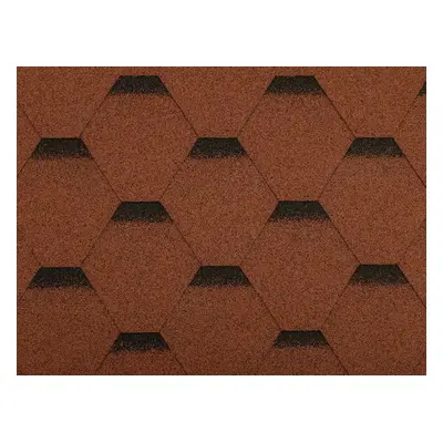 Gutta Asfaltový šindel Guttatec Hexagonal červený, 3 m2/bal