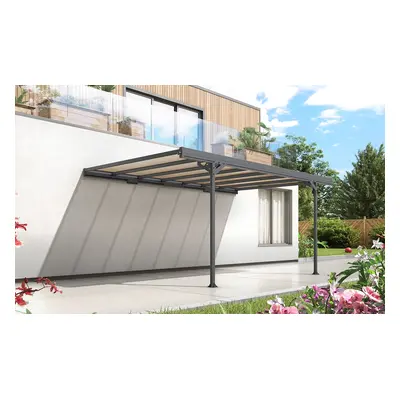 Kovový přístřešek / carport TRIGANO JARDIN MISTRAL WALL LG2461