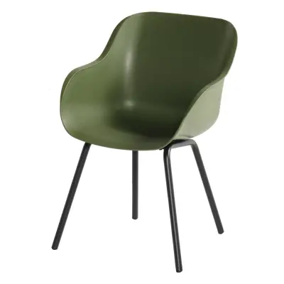 Jídelní židle Sophie Rondo Elegance, plastová s alu podnoží, Moss Green HN21670831