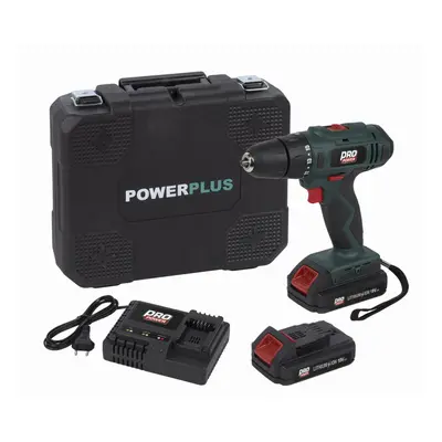 AKU šroubovák / vrtačka POWERPLUS 18V 2,0Ah LI-ION 2BAT