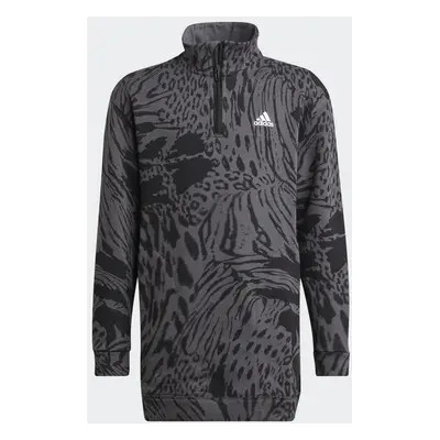 Šaty Future Icons Hybrid Animal Print Cotton Loose Half-Zip