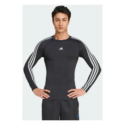 Tričko Techfit Compression Training 3-Stripes Long Sleeve