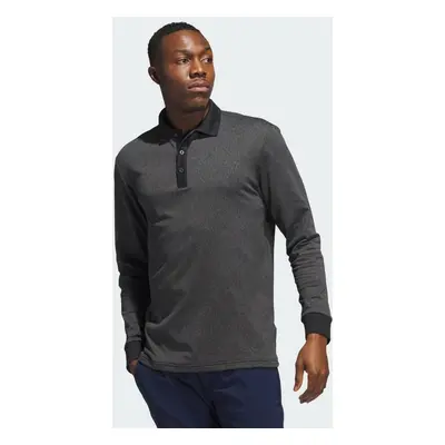 Essentials Heathered Long Sleeve Polo Shirt