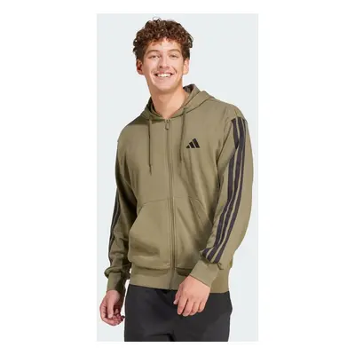 Essentials 3-Stripes French Terry Full-Zip Hoodie