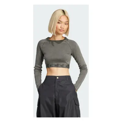 Crop Top Ribbed Long Sleeve