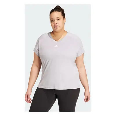 AEROREADY Train Essentials Minimal Branding V-Neck T-Shirt (Plus Size)