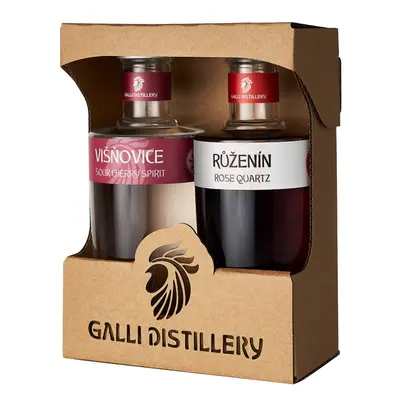 GALLI DISTILLERY Galli Dárkové balení Višňovice 0,2l + Růženín 0,2l