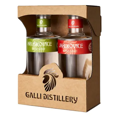 GALLI DISTILLERY Galli Dárkové balení Hruškovice 0,2l + Jablkovice 0,2l