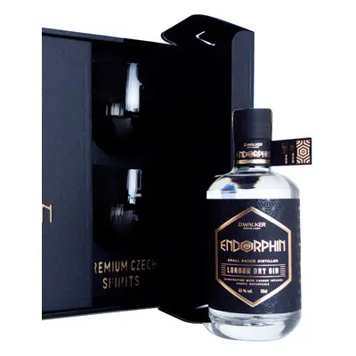 Endorphin gin Endorphin sada: London Dry Gin + 2x šedé skleničky Tethys