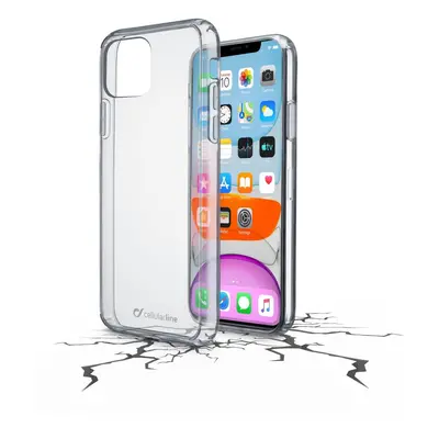 Zadní čirý kryt s ochranným rámečkem Cellularline Clear Duo pro Apple iPhone 11