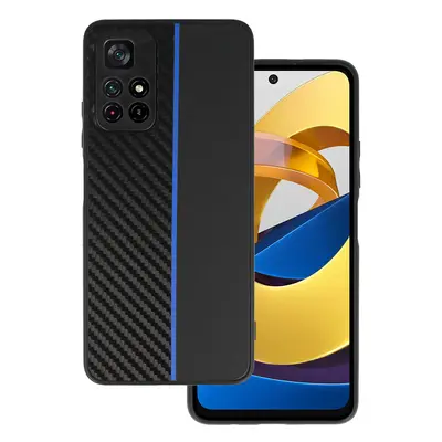 Tel Protect CARBON pouzdro pro Xiaomi Redmi Note 11 5G/Note 11S 5G/Poco M4 Pro 5G black s modrým