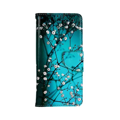 Pouzdro TopQ Xiaomi Redmi Note 12S knížkové Modré s květy 97864