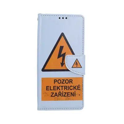 Pouzdro TopQ Samsung A14 5G knížkové Pozor elektrické zařízení 94248