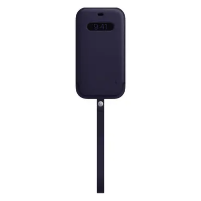 MK0D3FE/A Apple Leather Sleeve Kryt vč. MagSafe pro iPhone 12 Pro Max Deep Violet