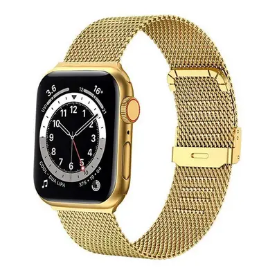 Ocelový řemínek TopQ LUXURY pro Apple Watch 3-4-5-6-SE 38-40 mm zlatý 66014