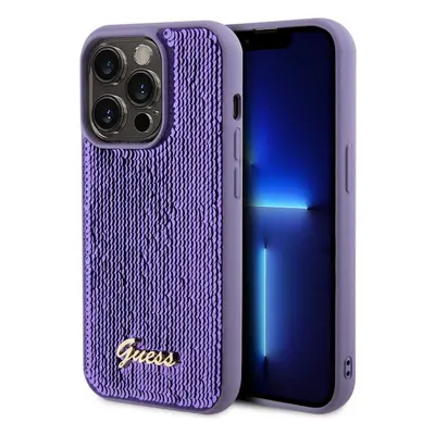 Zadní kryt Guess Sequin Script Logo pro iPhone 14 Pro Max Purple