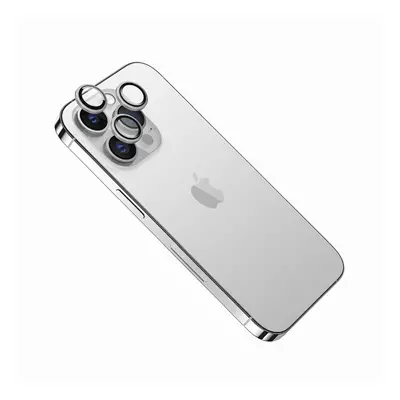 Ochranná skla čoček fotoaparátů FIXED Camera Glass pro Apple iPhone 13 Pro/13 Pro Max, stříbrná