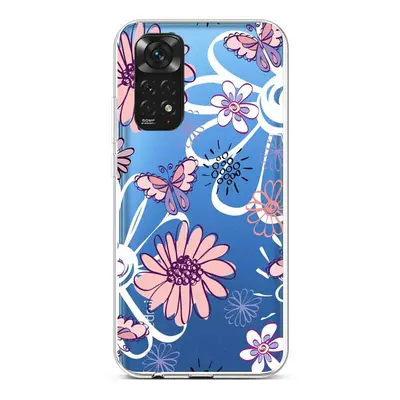 Kryt TopQ Xiaomi Redmi Note 11 silikon Flowers 67325