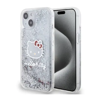 Hello Kitty Liquid Glitter Electroplating Head Logo Zadní Kryt pro iPhone 12/12 Pro Transparent