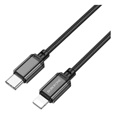 Kabel Borofone BX87 Sharp - Type C to Lightning - PD 20W 1 metr černý